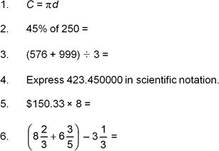 6 mathematical problems appear in standard notation